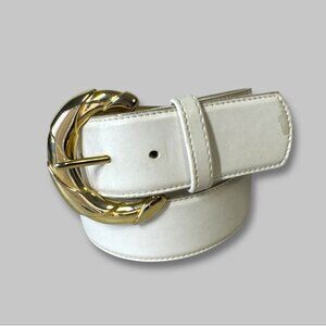 Y2K Women's Preppy Vintage Emmanuel Boho 90s White Belt Petite Small